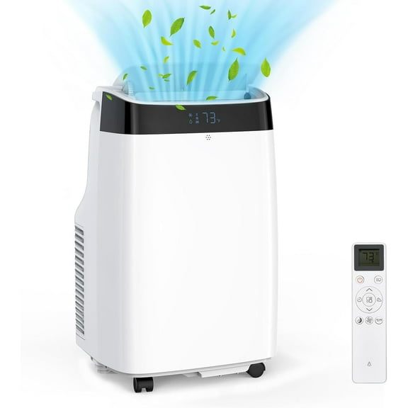 10,000BTU Air Conditioner Portable for Room up to 450 Sq. Ft. with 3 Speed Fan, Dehumidifier Mode,24H Timer Function,Portable AC Unit with Remote Control