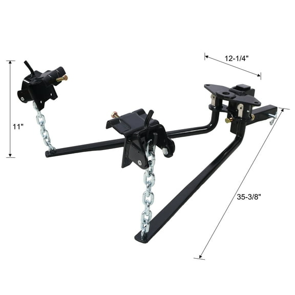 10,000lb Weight Distribution Hitch with Height Adjustable Forged Shank,