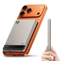 Kuulaa 10000mAh 0.5in Ultra Slim Magnetic Power Bank, 15W Magnetic & 20W PD Fast Charging Compatible for iPhone 17/16/15/14, Samsung S24/S23 & Android