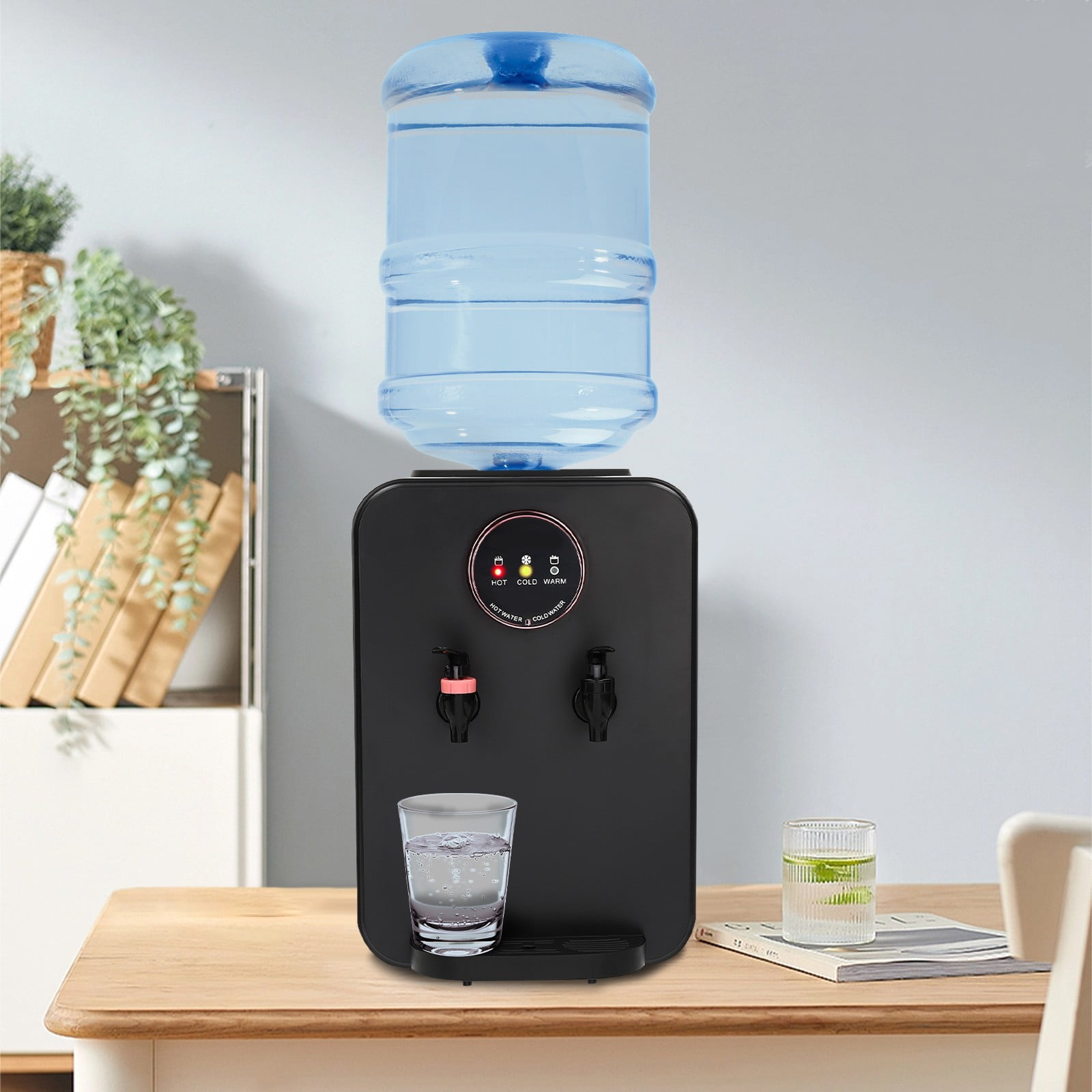 10.04*9.84 Black Rectangle Large Capacity Premium Countertop Water Dispenser for Desk, Bedside Table