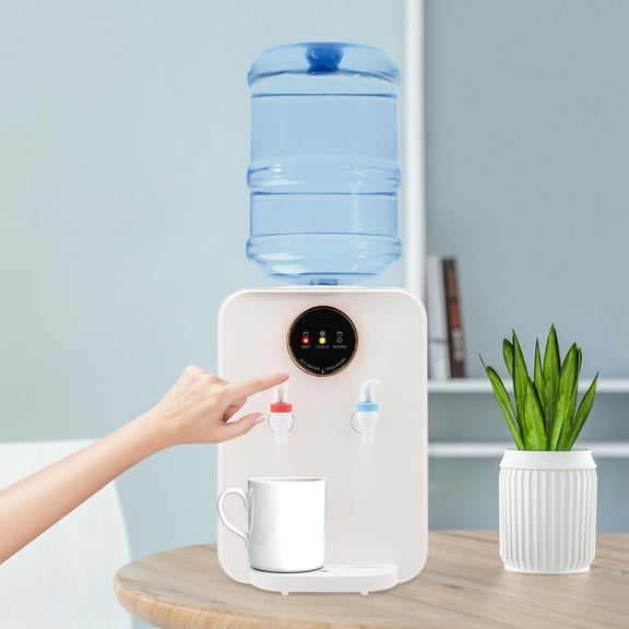 10.04*9.84 White Rectangle Premium Countertop Water Dispenser for Bedside Table, Coffee Table