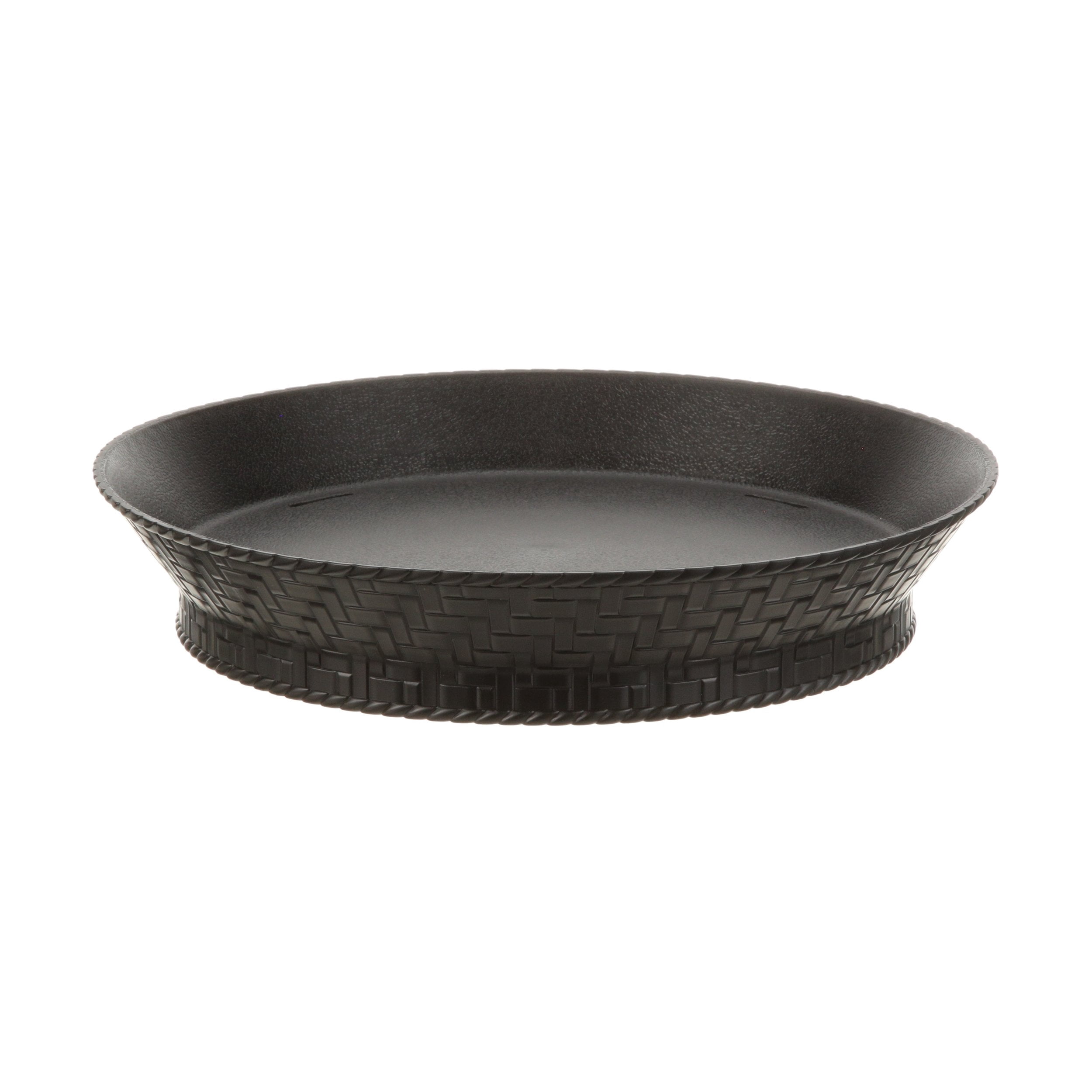 G.E.T. Enterprises RB-880-BK 10.5   Round Basket with base- 1.25   inside Depth- Black Elegance- 1 D