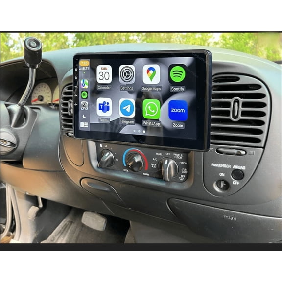 10.1" 4GB+64GB Car Stereo For Ford F150 1997-2004, 2 DIN Android 15 Head Unit with Wireless CarPlay Android Auto, GPS Navigation, DVR, SWC, Mirror Link, Split Screen,AHD Backup Camera & Mic