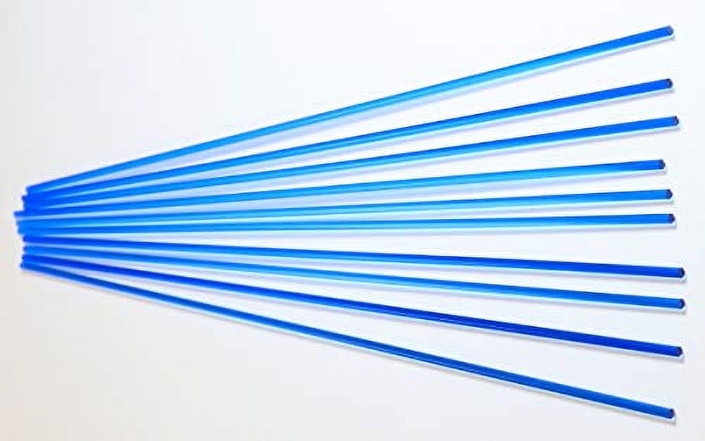 10 1/8” Diameter X 12” Inch Long Color Blue Translucent Plexiglass Rods