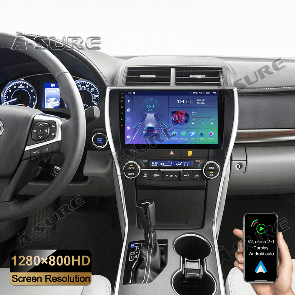 for Ford Toyota Camry Radio Upgrade 2012 2013 2014,Android Stereo Navigation Replacement,Steering Wheel Control,10.1inch Touch Screen,Wireless Carplay