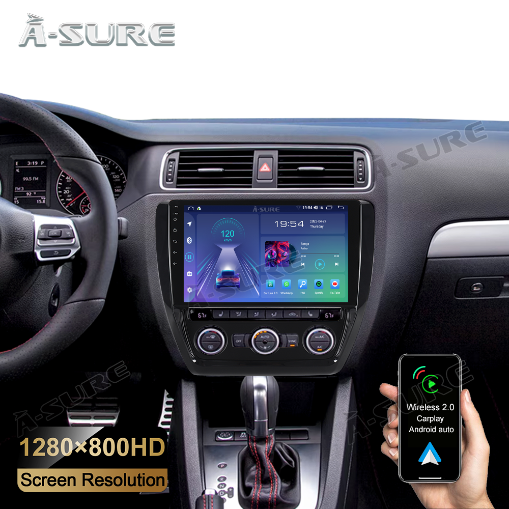 9-Inch Android 13 Car Stereo W/ Carplay & GPS For VW Jetta Passat – 2GB RAM, 32GB ROM, Bluetooth