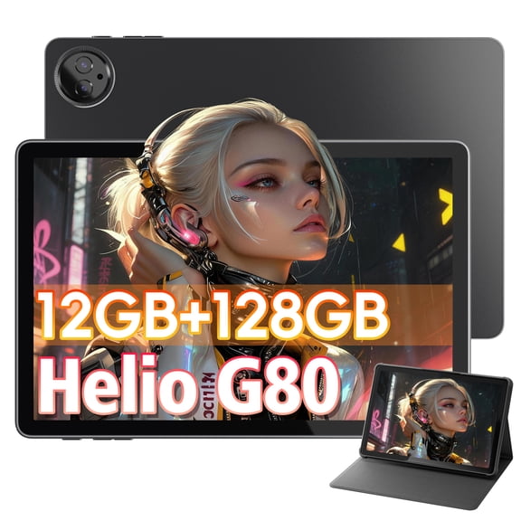 10.1 Inch Octa-Core Gray Android Tablet,12GB RAM,128 GB ROM, 8+13MP Dual Camera, G80 Tablet Computer
