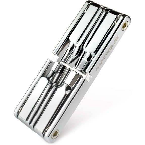 10 in 1 Bike Multitool - Mini Bicycle Multi Tool Repair Kit for Road and Mountain Bikes. Pocket size with slim portable profile easy storage during road cycling MTB-cyclist gift