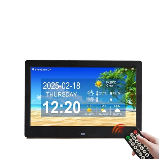 10.1" Digital Calendar Clock for Elderly, Large Screen Date Time & Weather - 10.1-INCH WHITE