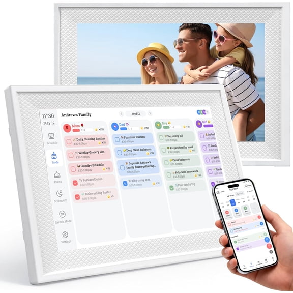 10.1" Digital Photo Frame Art Deco Smart Chore Chart & Visual Schedule