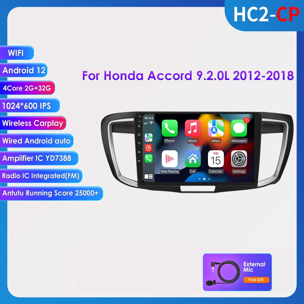 Android 13 Car Stereo For Honda Accord 2018-2022 (Non-Touch Screen) - 12.3" QLED, 8GB RAM, CarPlay/Android Auto