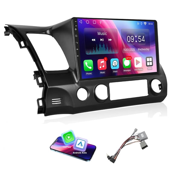 10.1 Inch 2+64GB Car Stereo Radio for 2006-2011 Honda Civic Wireless CarPlay Android Auto Android 12
