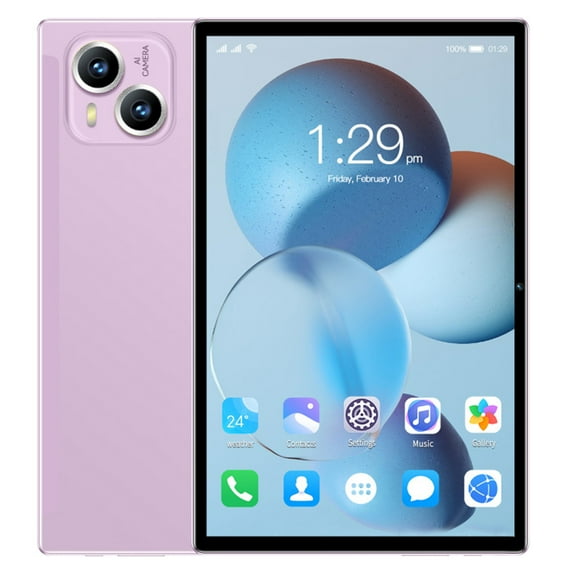 10.1 Inch Android 12 Tablet with 2GB RAM 32GB Storage, 2.4G/5G WiFi, Bluetooth, GPS, Dual SIM, 6000mAh Battery, Support 256GB Expansion, 1280x1080 HD Display, Face Recognition