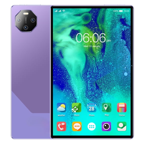 10.1-Inch Android 13 Tablet PC with 2K Display, 2.4G/5G WiFi, Bluetooth, Dual SIM, 16MP+32MP Camera, 2GB+16GB, 256GB Expandable, 12000mAh Battery