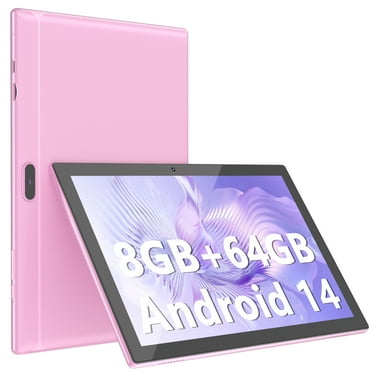10.1 Inch Android 14 Tablet, 8GB RAM 64GB ROM/ 1TB Expandable Tablets, 1.8Ghz Quad-core Processor WiFi Tablet, 6000mAh Battery, 1280*800 IPS HD Touch Screen, 5G WiFi 6 Tablet, GMS Google Tableta PC.