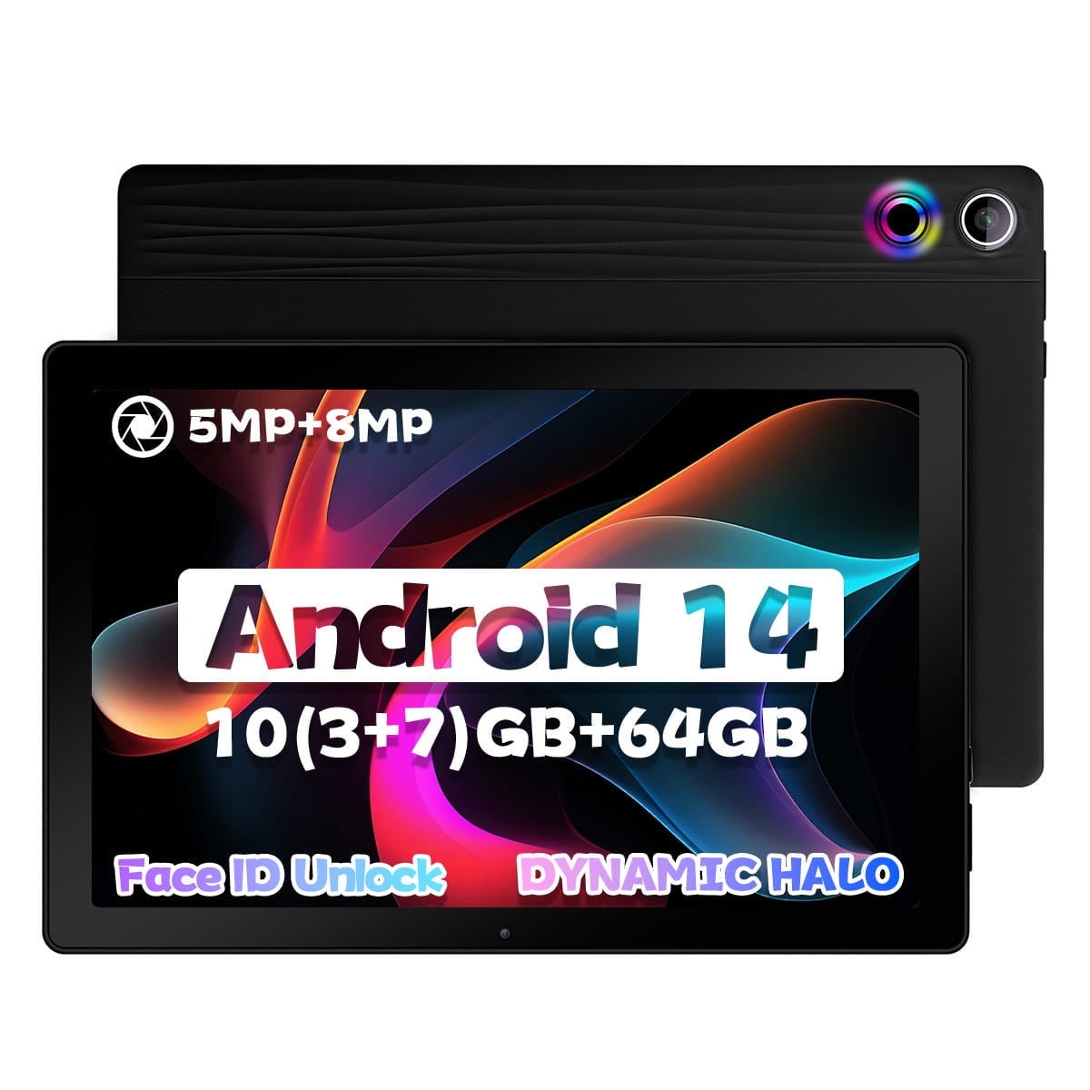 Dynamic Halo 本体　タブレット Android 10.1 Inch Android 14 Tablet, Octa-core Touch Screen Tablet, 5MP+