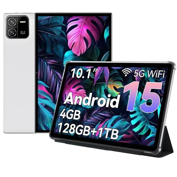10.1-Inch Android 15 Tablet, 4GB +128GB, MTK6762 Octa-Core 2.0Ghz Processor, 5MP Front Camera And 13MP Rear Camera, 6000Mah Battery, HD (1280X800) Touch Screen, 5.2 And 802.11Ac Wifi 5, Tablet, Pad