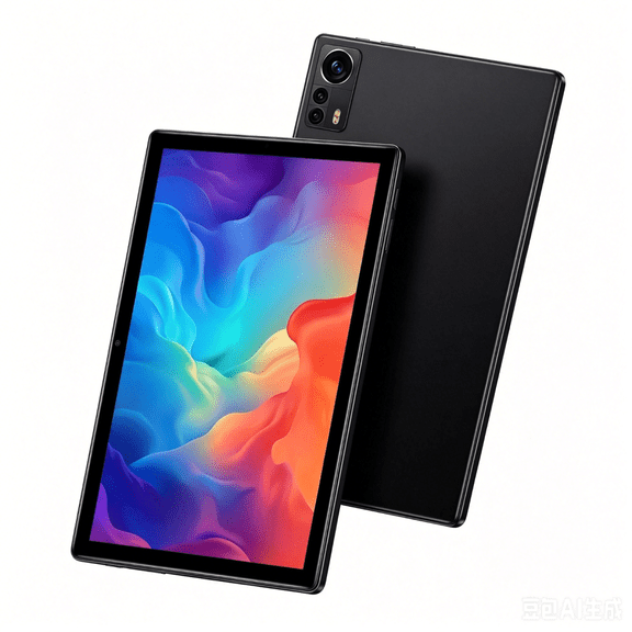 10.1 Inch Android 15 Tablet, 6GB RAM+128GB ROM, MTK6762 Octa-Core 2.0GHz Processor, 6000mAh Battery, 1280x800 IPS HD Display, WiFi Tablet for Gaming, Streaming & Daily Use - Black