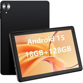Android Tablet, 10.1-inch 1280 x 800 HD Display, Android 15, 18GB RAM, 128GB Storage, 1TB Expandable, WiFi, Bluetooth, Dual Camera, 6000mAh, Black