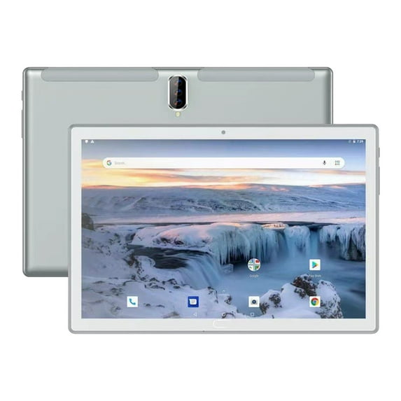 10.1 Inch Android Tablet, 2GB RAM 16GB ROM, Quad-Core, Dual SIM, Dual Camera, WiFi Bluetooth OTG, HD IPS Display, Gold Silver Blue – for Learning, Business, Entertainment