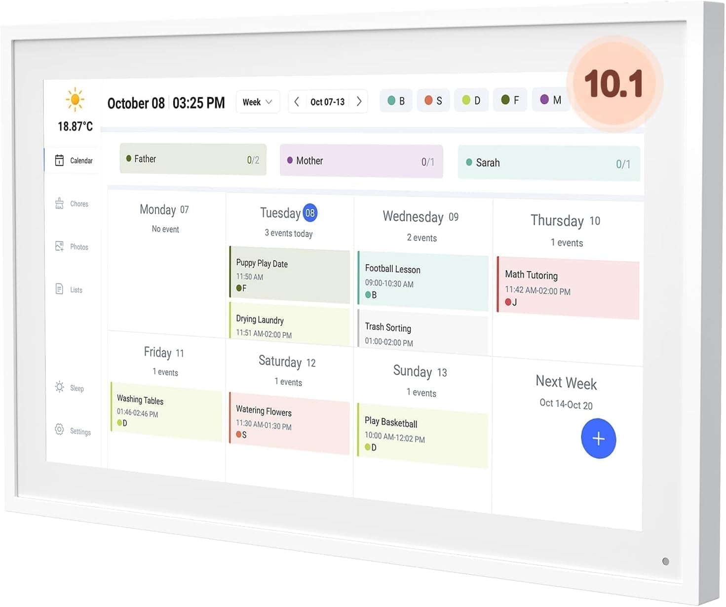 Walmart sales :  10.1 Inch Smart Digital Calendar Planner & Chore Chart, IPS HD Touchscreen Interactive Display for Family Schedules, Desk Stand Included - Share Photos/Videos