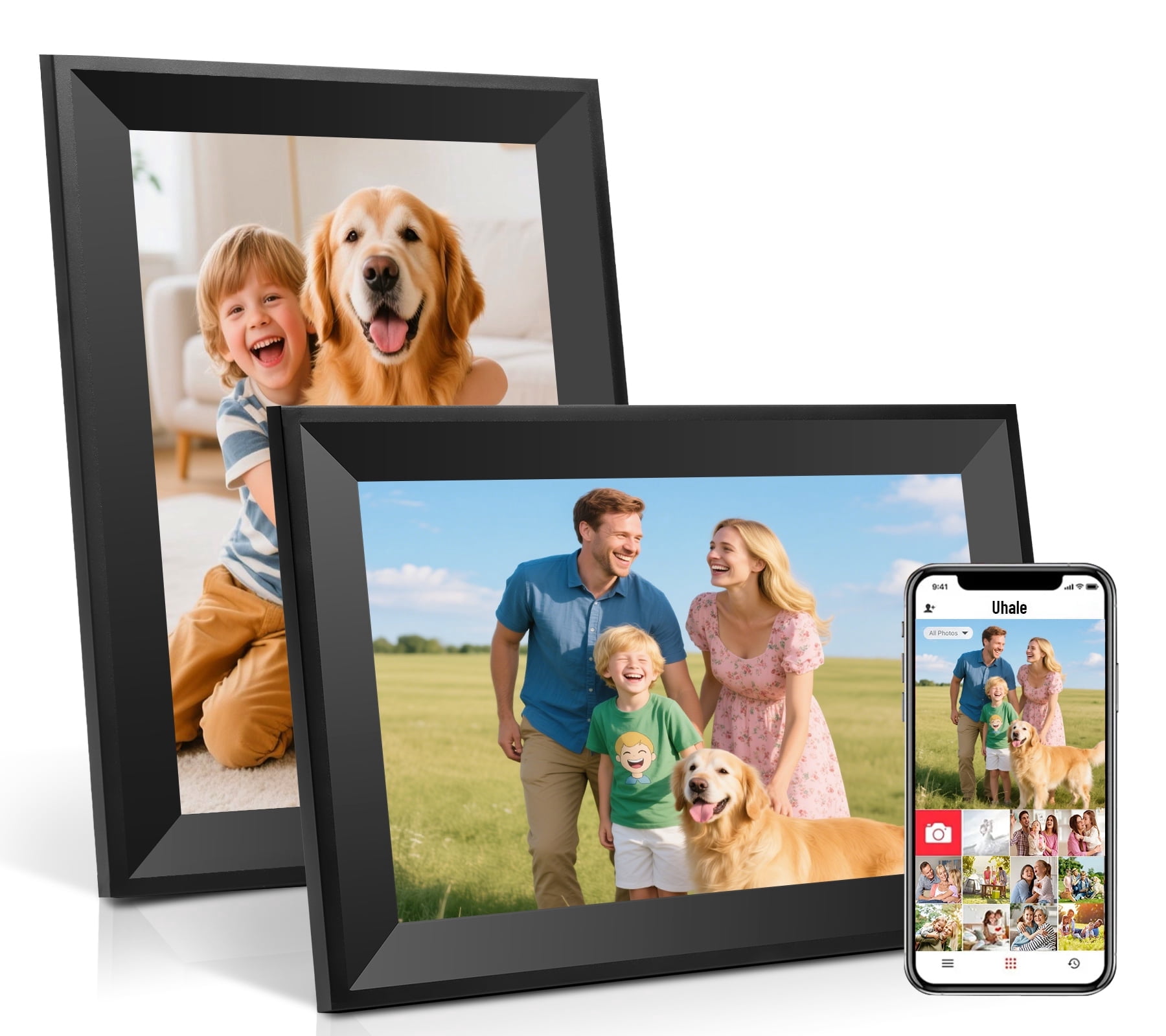 Ooiloln 10.1 inch Touch Screen WiFi Digital Photo Frame Built in 16GB Memory