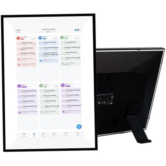 10.1 Inch Smart Digital Calendar Wall Touch Screen - WiFi Electronic Calendar with Auto-Dimming, 7-Day Weather Forecast & Custom Reminders for Home, Seniors & Kids$$Office