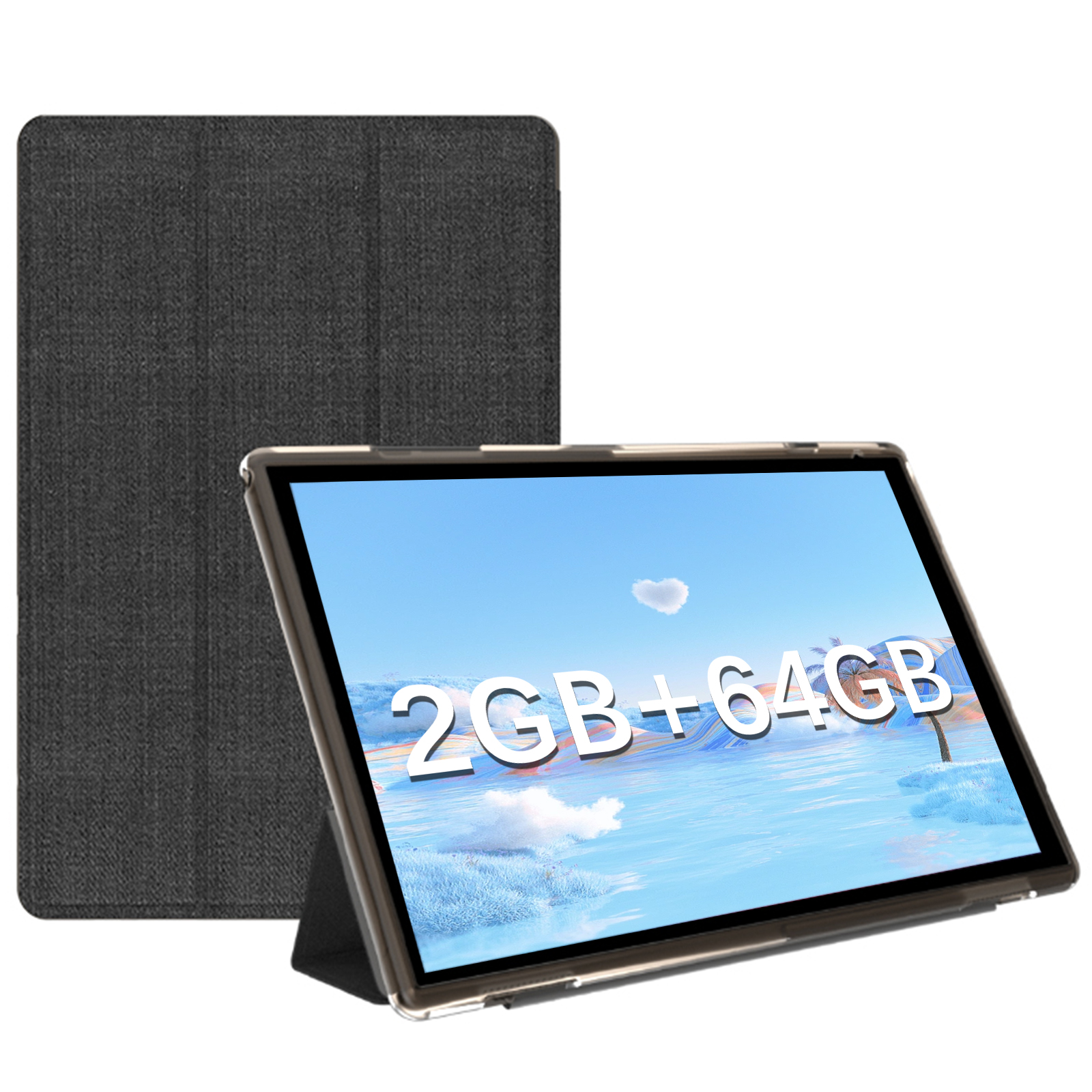 AEEZO 10.1” Android Tablet – 6GB RAM + 64GB Storage – Octa-Core, Wi-Fi 6, IPS Touchscreen – Gray