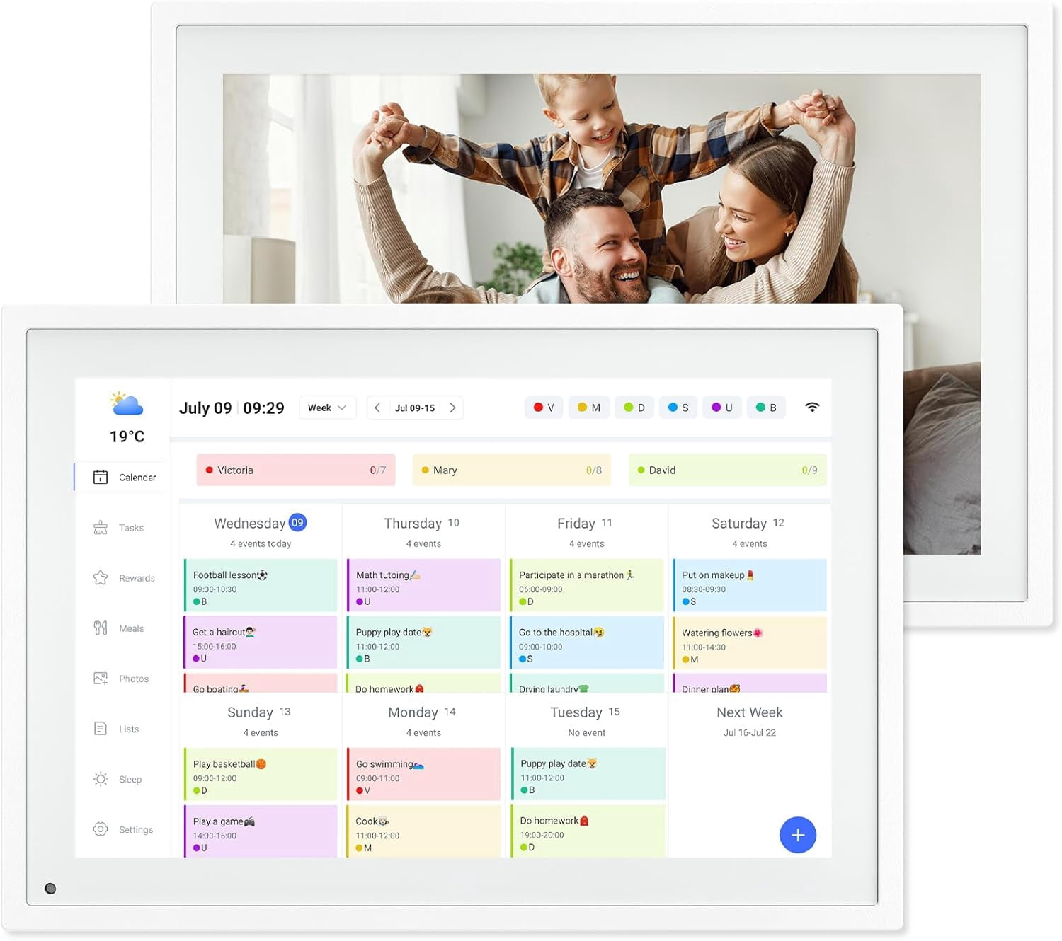 10.1 Inch WiFi Digital Calendar, Smart Touchscreen Interactive Display ...
