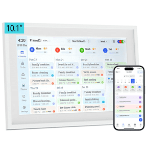10.1 Inch Digital Calendar Wall Touch Screen Chore Chart, 32GB Electronic Calendar + Smart Family Planner, Wall and Desk Mountable, Gifts for Women Men, Gifts for Mom Dad