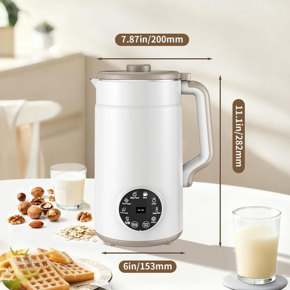 10 in 1 Nut Milk Maker Machine, 12 Blades/40oz/1.2L Almond Cow Milk Maker, Self Clean/12H Delay/Keep Warm/Boil, One Touch Soy Milk Maker for Homemade Oat, Nutri Plant Based and Non Dairy Beverages