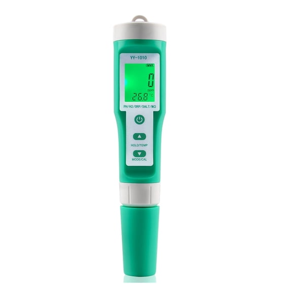 10 in 1 PH/EC/TDS/ORP/H2/Fertile/Salinity/S.G./Resistivity/Temp Water Quality Meter Digital Multifunction Tester For Aquariums ,Multifunctional