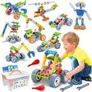 10 in 1 STEM Toys for 5 6 7 8+ Year Old Boy Birthday Gifts Building Toys for Kids Ages 4-8 5-7 6-8 Educational Stem Activities Robot Toy for Boys 4-6 4-7 Build and Play Construction Set Creative Games