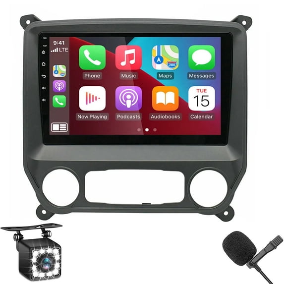 10.1" Touch Screen Android 12 Carplay 32GB Bluetooth GPS Car Stereo Radio For 2014-2018 Chevrolet Silverado GMC Sierra