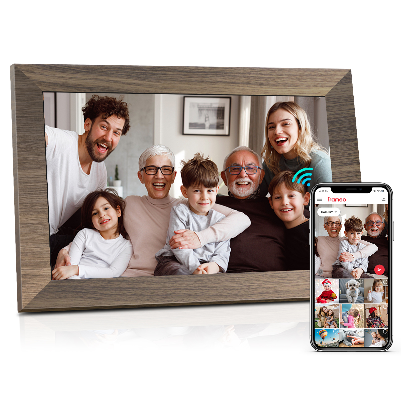 Aluratek 8" Slim Digital Photo Frame with Auto Slideshow (1024 x 768