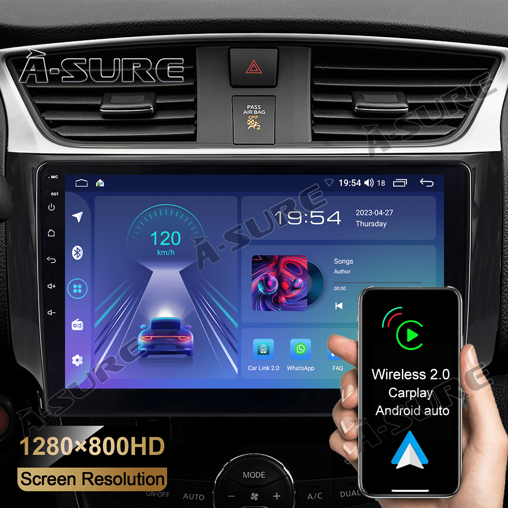 Estéreo de coche 4G + 32G Android 13 para radio Nissan Sentra 2013-2018