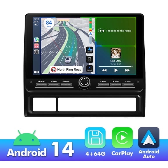 10.1 inch Android 14 Angle Key Button Touch Screen for Toyota Tacoma 2005-2013 Car Radio Stereo CarPlay Android Auto