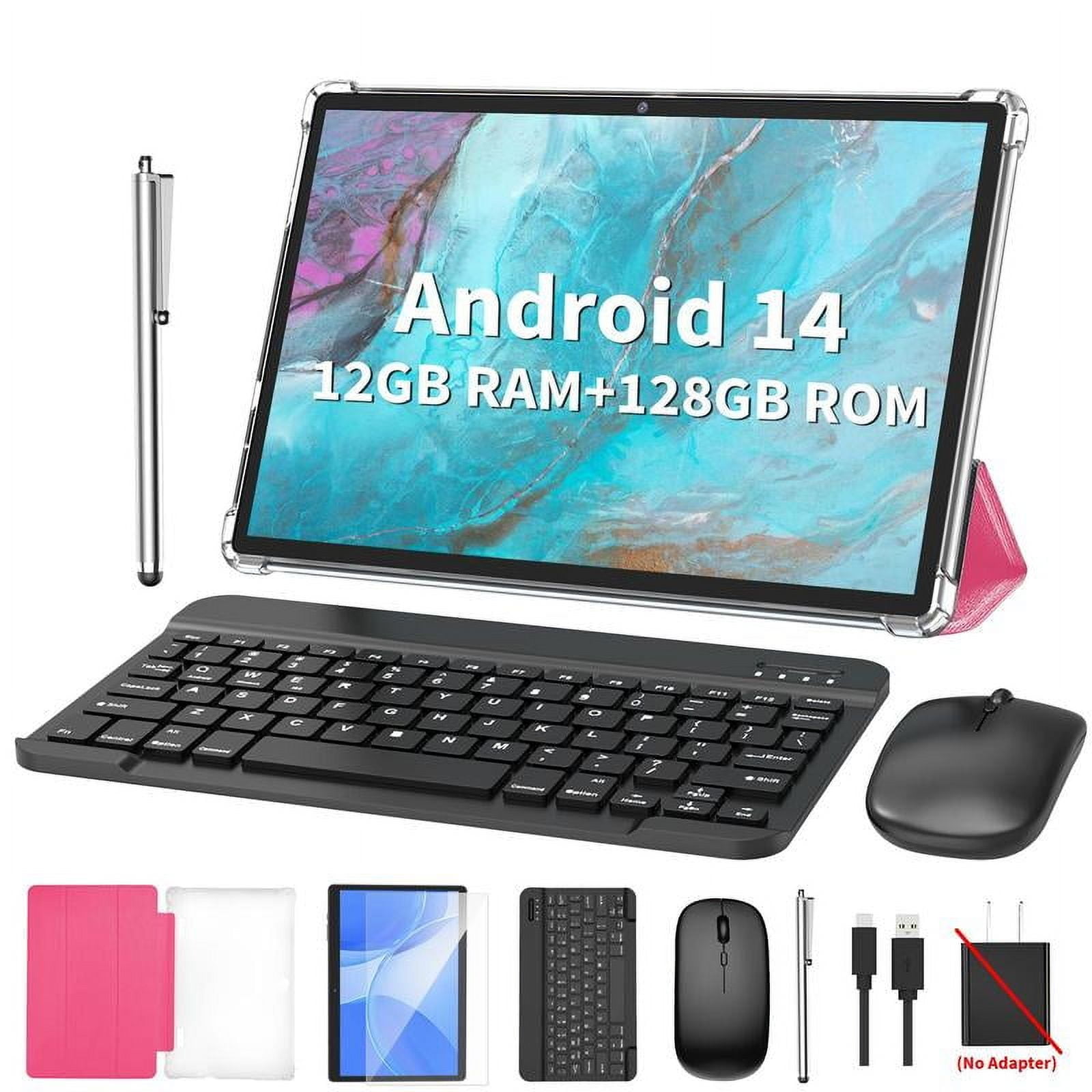 10.1 inch Android 14 Tablet with 12(6+6)GB RAM+128GB ROM, Wireless Set ...