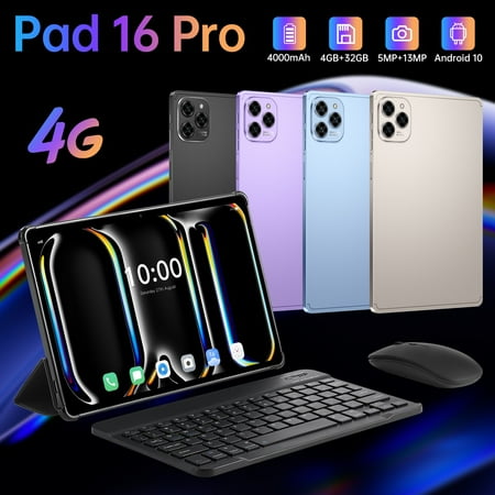 10.1 inch Android 14 Tablets, Quad Core Processor (2+2) 4GB RAM 32GB ROM Tablet, CHYCET 1TB Expandable Tablet PC, 4000mAh Battery, 1280*800 IPS Display, WiFi & Bluetooth Enabled Tab -Pad 16 Pro