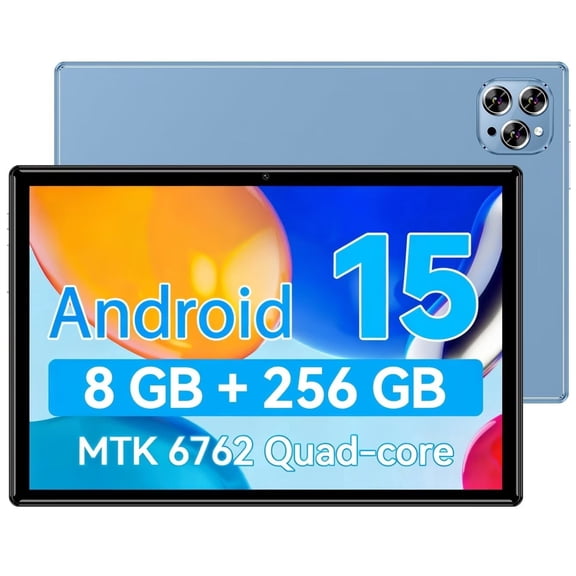 10.1-inch Android 15 Tablet 2026, 8GB RAM + 256GB ROM,Octa-core 2.0GHz Processor, 5MP Front,13MP Rear Camera, 6000mAh Battery, HD (1280x800) IPS Touchscreen, 5.4, 802.11ac WiFi 5, No SIM Card Support