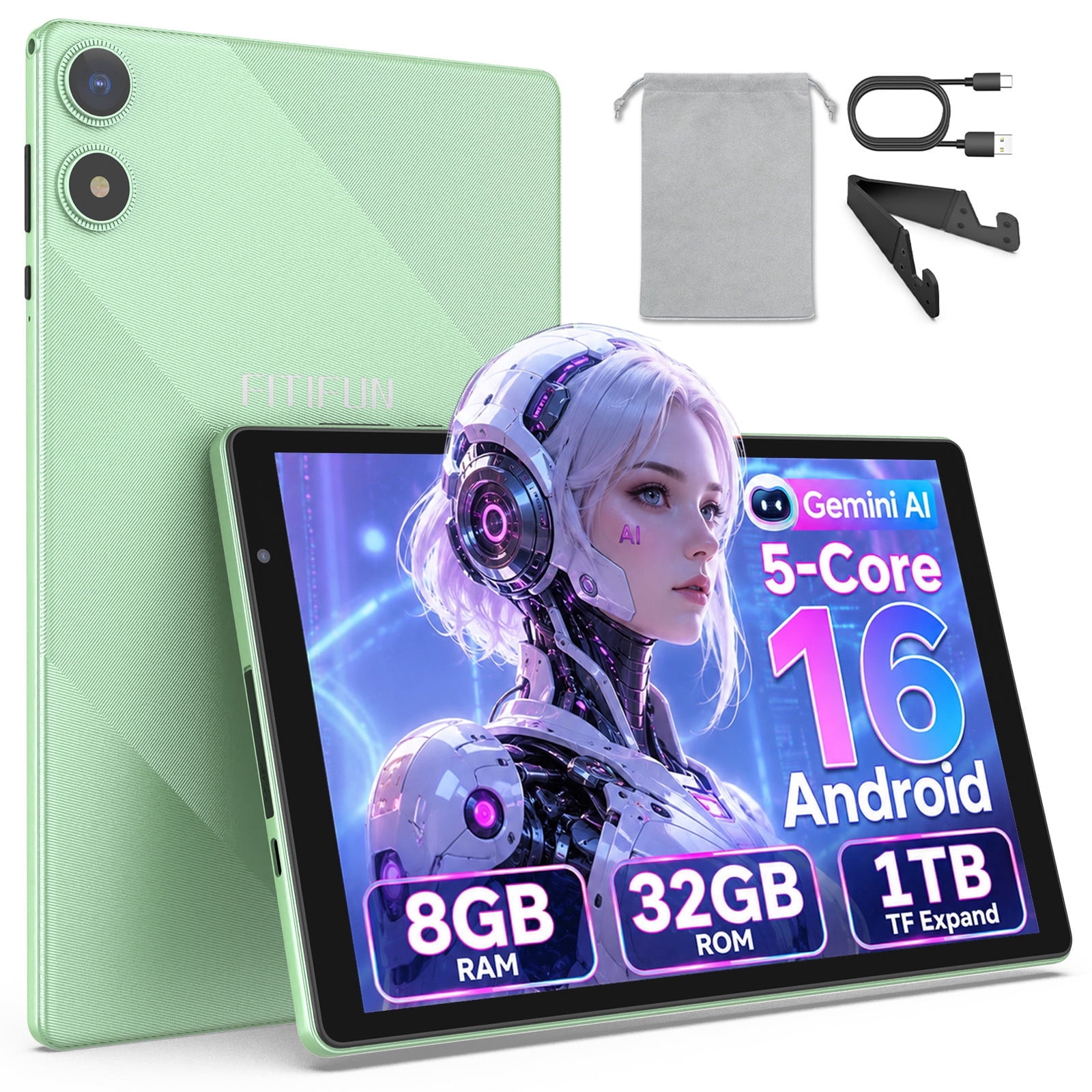 FITIFUN 10.1 inch Android 16 Tablets,3GB RAM 32GB ROM 1TB Expand