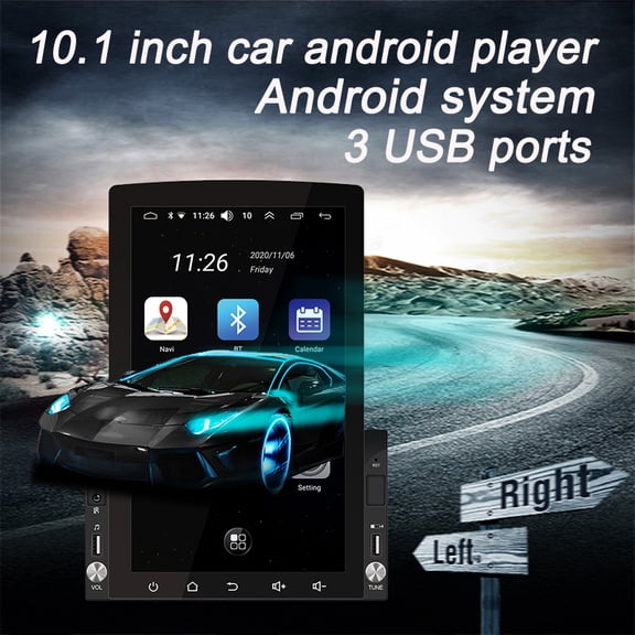 10.1 inch Android 2DIN MP5 vertical screen thin version Bluetooth mobile phone interconnection D110