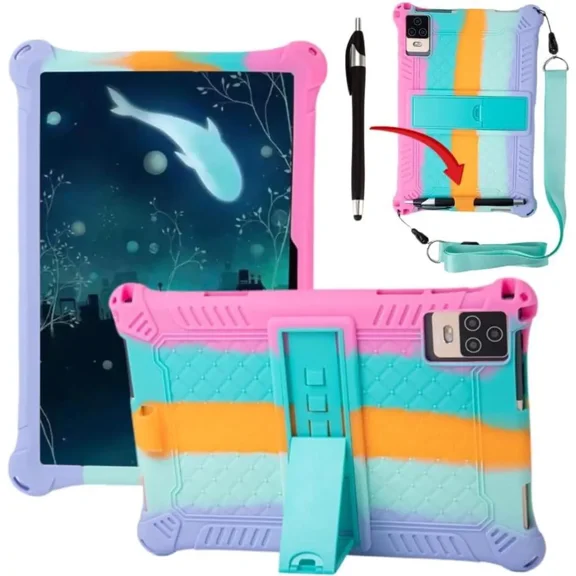 10.1-inch Case for Okaysea/BYYBUO/Hoozo/QunyiCO/PRITOM/plimpton/Onn 10.1-inch Android Tablet Universal with Lanyard/Stylus/Pen Holder Soft Case