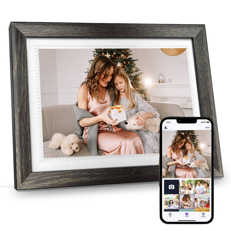 10.1" WiFi Digital Picture Frame With LED Lights - 1280x800 HD Touchscreen, 32GB Storage, Auto-Rotate, Share Via App 4 thumbnail image