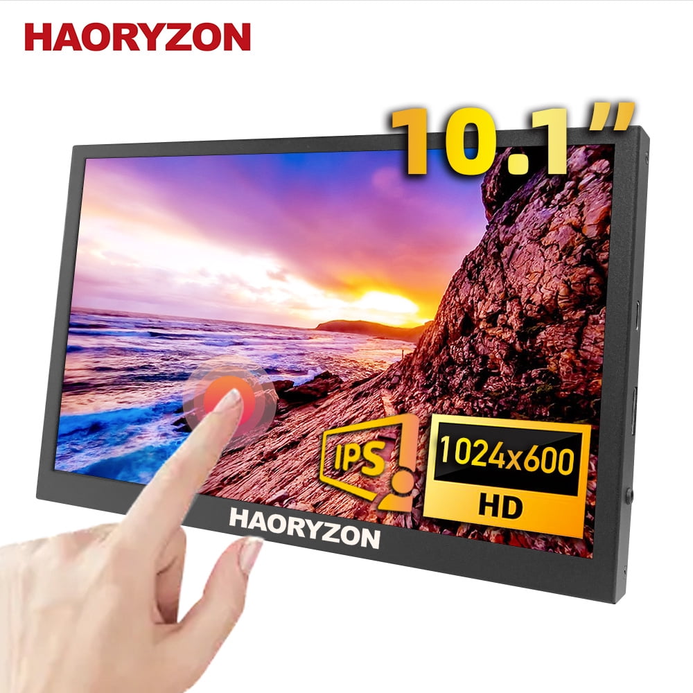 Computer Scond Touch Screen 10.1-inch Portable Touch Screen Monitor 1024x600 FHD IPS Display USB-C ...