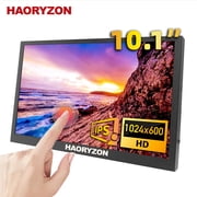 10.1-inch Portable Touch Screen Monitor 1024x600 FHD IPS Display USB-C & HDMI Built-in Dual Speakers Second Screen for Laptop Mac PC Gaming Business Presentations Black
