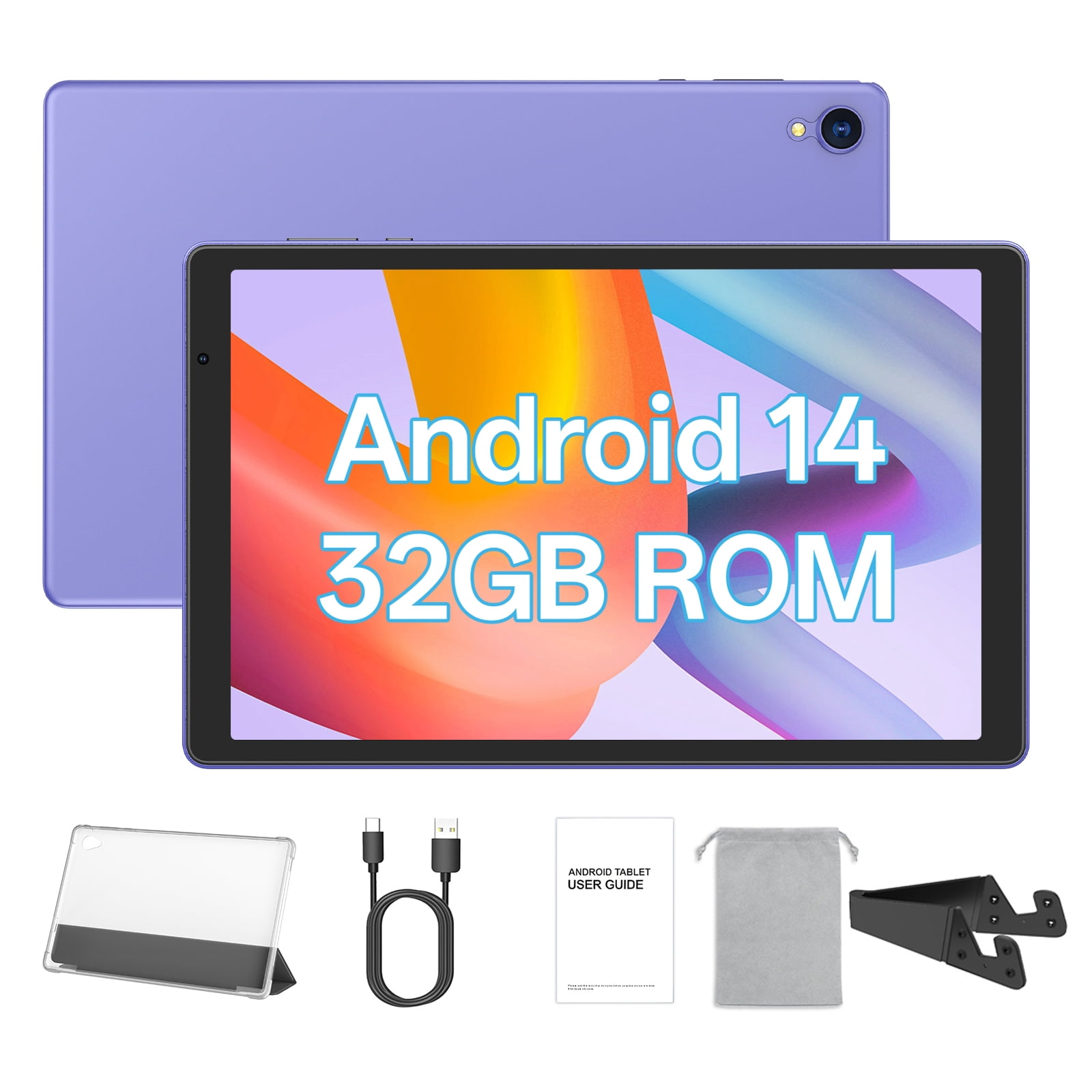 10.1 inch Tablet Android 14 Tablets with Case+Stand+Storage Bag,4GB ...