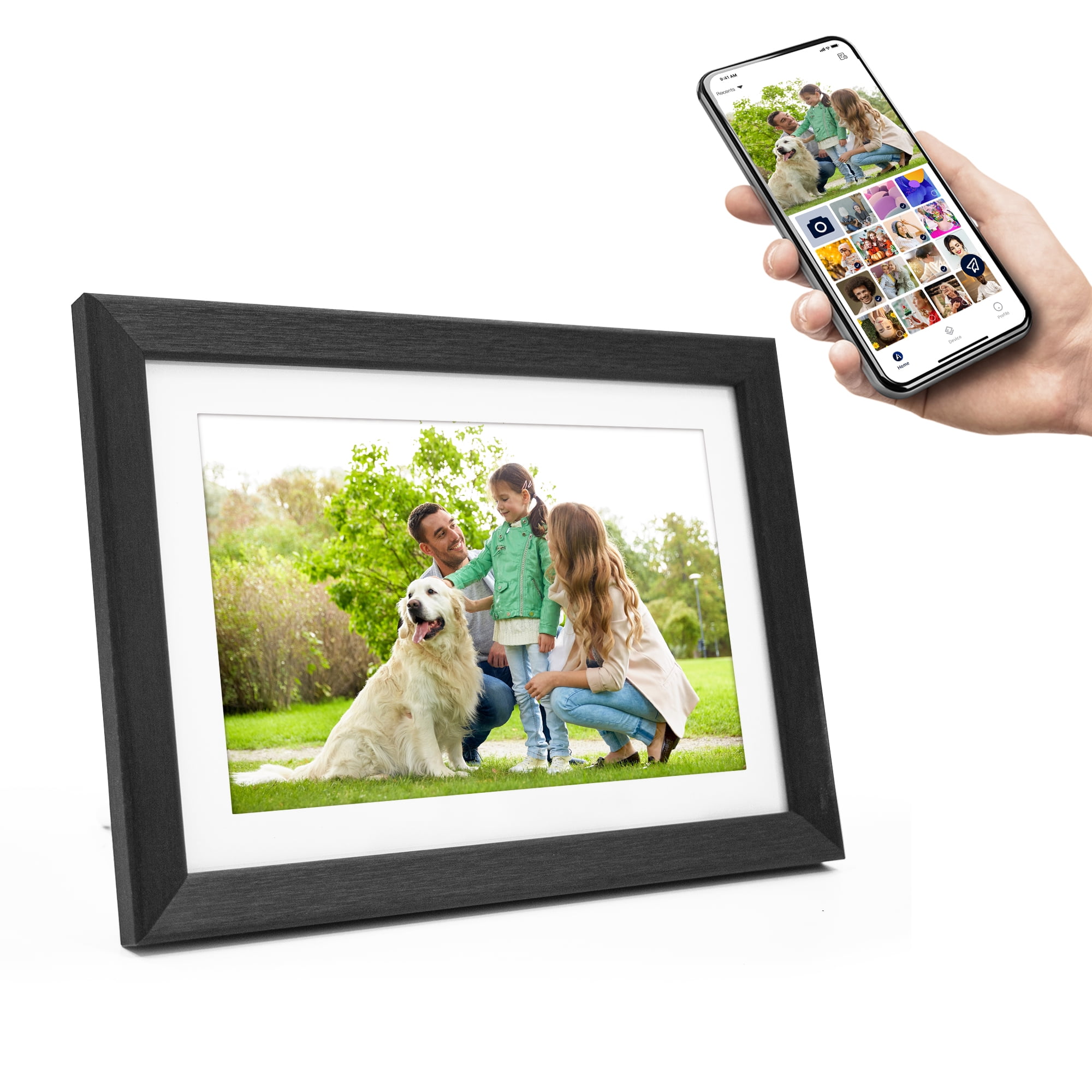 10.1 inch WiFi Digital Picture Frame|1080P Touch Screen|Wall Mountable ...