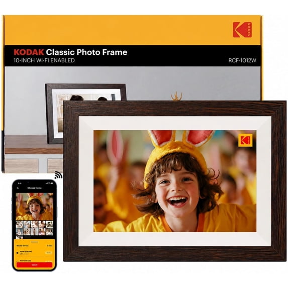 10.1 inch WiFi Digital Picture Frame,1280x800 IPS HD Touch Screen, 32GB Smart Photo Frame with App & AI Photo Creation, Easy Sharing Photos and Videos, Birthday Gifts for Mom Women
