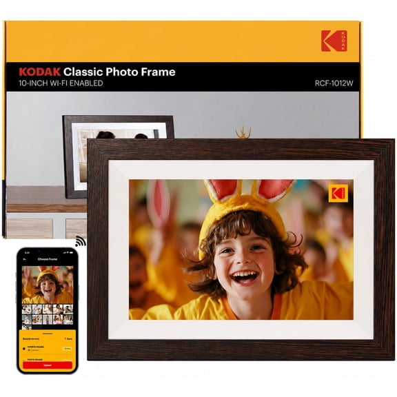 10.1 inch WiFi Digital Picture Frame,1280x800 IPS HD Touch Screen, 32GB Smart Photo Frame with App & AI Photo Creation, Easy Sharing Photos and Videos, Birthday Gifts for Mom Women